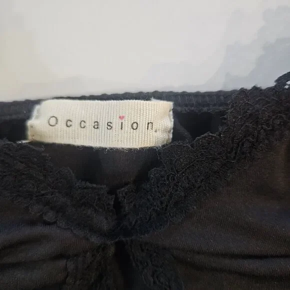 New Occasion Lingerie Style Rave Top Cropped Lace Busty Size XL Black - Picture 8 of 9